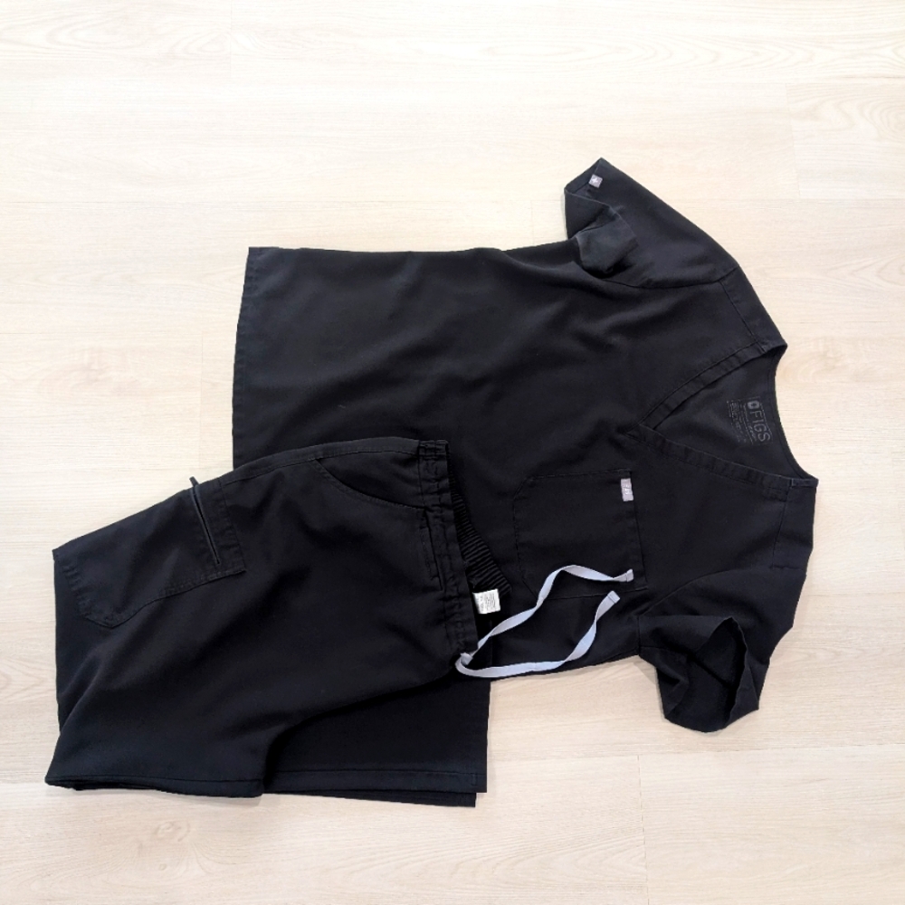 Figs black scrub set - Catarina and Yola - both XL